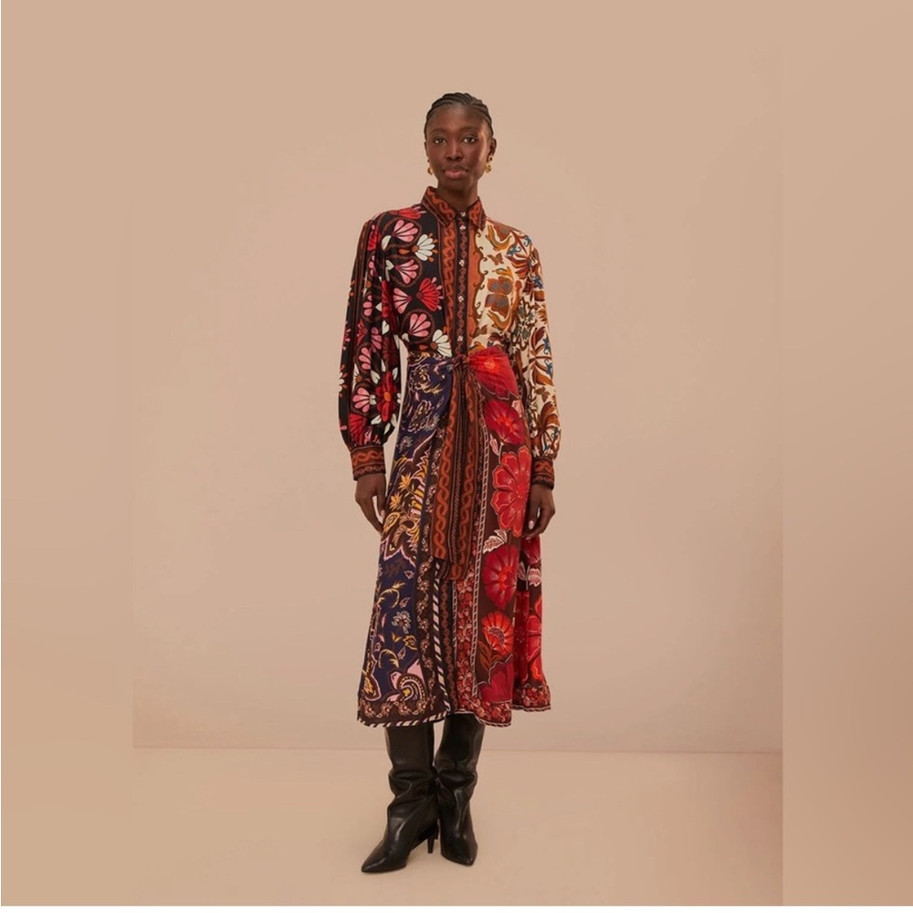 FARM Rio Multicolor Floral Maxi Dress